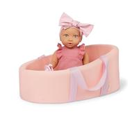 LullaBaby - Portable Fabric Cradle Accessory - 14-inch Realistic Baby Doll - Fair Skin Tone & Light Blue Eyes - Pretend Play - Toys for Kids Ages 2 & Up - Baby Doll & Soft Bassinet Carrier Set