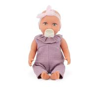 LullaBaby Poupée bébé avec tétine - Poupée bébé fille de 35,6 cm, robe lilas monobloc et tétine, jeu de simulation, à partir de 2 ans