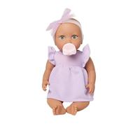 LullaBaby - Poupée Bébé - Robe Lilas - Poupée Bébé garçon réaliste de 36 cm - Yeux Bleus et Corps Doux et câlin - Robe et Bandeau Lilas - Jouer à Faire Semblant - 2 Ans et +