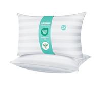 Lullabeau Oreiller 50x70 cm Lot de 2, Oreillers doux Moelleux, Qualité Hôtelière de Luxe, Oreillers Classiques, Coussin Respirant et Doux, Lavable, Idéal pour Dormeurs sur Le Côté, Le Dos et Le Ventre