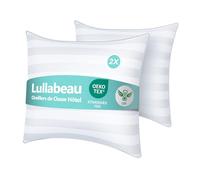 Lullabeau Oreiller 60x60 cm Lot de 2, Oreillers doux Moelleux, Qualité Hôtelière de Luxe, Oreillers Classiques, Coussin Respirant et Doux, Lavable, Idéal pour Dormeurs sur Le Côté, Le Dos et Le Ventre