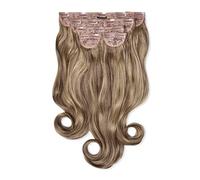 Lullabellz Lot de 5 extensions de cheveux ondulés naturels super épais 55,9 cm de long, brun doux