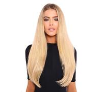 Lullabellz Lot de 5 extensions de cheveux raides super épais à clipser, 55,9 cm de long, brun doux