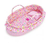 Lullaberry Cozy Dream Doll Landau - Sac de transport pour poupées American Girl jusqu'à 36 cm, coussin doux et boucle de sécurité incluses, rose