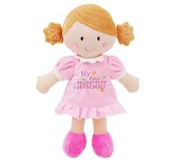 Lullaberry My First Doll Kaitlyn - Poupée en peluche douce de 30 cm en tenue rose - Première poupée douillette pour nouveau-nés, tout-petits et enfants d'âge préscolaire