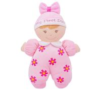 Lullaberry My First Doll Sophia Poupée en peluche douce avec hochet Rose 23 cm
