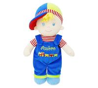 Lullaberry Poupée Ben personnalisée - Poupée en tissu doux garçon dès la naissance - Avec nom au choix - Tenue bleue