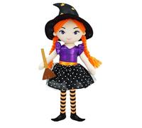 Lullaberry Poupée de sorcière enchantée Lydia en peluche douce de 40 cm - Tenue violette