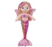 Lullaberry Selina Pearl - Poupée fée sirène en peluche douce avec ailes scintillantes et queue scintillante - Jouet en peluche câlin pour filles à partir de 18 mois