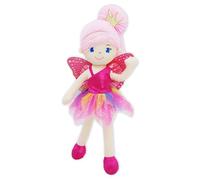 Lullaberry Siofra Poupée fée enchantée 40 cm - Poupée en peluche douce pour fille - Tenue et ailes fuchsia