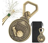 LULLEA Superbe cadeau de football pour garçons et hommes, décapsuleur, médailles de football, cadeaux de football, garçons et hommes, footballeurs, entraîneurs ou fans de football, bronze