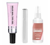 Lulou Magic Solid Nail Glue Kit 3-In-1 Nail Art Kits,Solid Nail Glue Gel,Solid Nail Tips Gel for Nail Art, Nail Glue Remover for Press on Nails (3-In-1 Nail Art Kits)