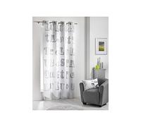 lulu castagnette rideau a oeillets 140x240 cm polyester double face lulu script bois de rose