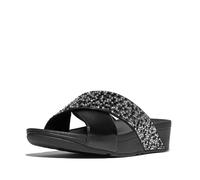 Lulu Crystal-Mix Metallic Cross Slides