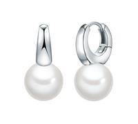 Lulu & Jane Boucles d'oreilles argent / blanc perle, Taille One Size