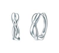 Lulu & Jane Boucles d'oreilles argent / blanc, Taille One Size