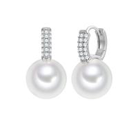 Lulu & Jane Boucles d'oreilles argent / transparent / blanc, Taille One Size