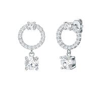 Lulu & Jane Boucles d'oreilles argent / transparent, Taille One Size