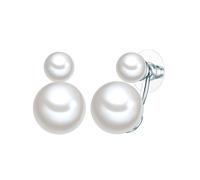 Lulu & Jane Boucles d'oreilles blanc / blanc perle, Taille One Size