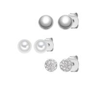 Lulu & Jane Boucles d'oreilles blanc, Taille One Size