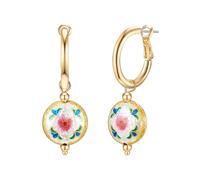 Lulu & Jane Boucles d'oreilles bleu / or / rose / blanc, Taille One Size