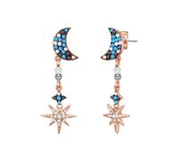 Lulu & Jane Boucles d'oreilles bleu / or rose, Taille One Size