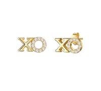 Lulu & Jane Boucles d'oreilles jaune d'or / argent, Taille One Size