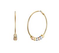 Lulu & Jane Boucles d'oreilles jaune d'or / argent, Taille One Size