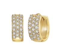 Lulu & Jane Boucles d'oreilles jaune d'or / blanc, Taille One Size