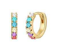 Lulu & Jane Boucles d'oreilles jaune d'or / mélange de couleurs, Taille One Size