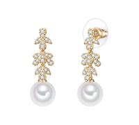 Lulu & Jane Boucles d'oreilles jaune d'or, Taille One Size