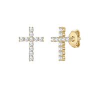 Lulu & Jane Boucles d'oreilles jaune d'or, Taille One Size