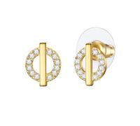 Lulu & Jane Boucles d'oreilles jaune d'or / transparent, Taille One Size