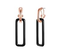 Lulu & Jane Boucles d'oreilles or rose / noir, Taille One Size