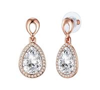 Lulu & Jane Boucles d'oreilles or rose / transparent, Taille One Size