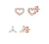 Lulu & Jane Boucles d'oreilles or rose / transparent, Taille One Size