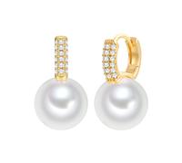 Lulu & Jane Boucles d'oreilles or / transparent / blanc, Taille One Size
