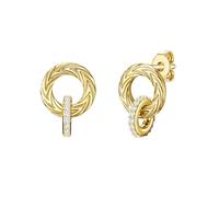 Lulu & Jane Boucles d'oreilles or / transparent, Taille One Size