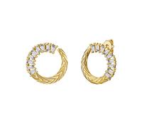 Lulu & Jane Boucles d'oreilles or / transparent, Taille One Size