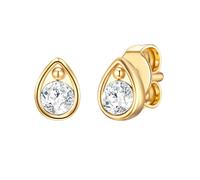 Lulu & Jane Boucles d'oreilles or / transparent, Taille One Size