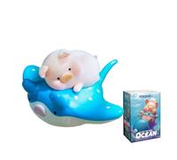 Lulu The Piggy Dreamy Blue Ocean Series Blind Box Action Figurines Mystery Box Jouets mignons aléatoires Cadeaux d'anniversaire Noël Jouets à collectionner pour ornements de bureau 1 pièce