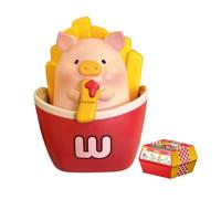 LULU The PLGGY Burgers Série Aveugle Box Poupée Mobile Boîte Mystérieuse Jouet Aléatoire Mignon Cadeau d'anniversaire Noël Bureau Décoration Collection Jouet, 1 PC