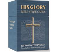 Lulu & You HIS GLORY - Cartes de verset de la Bible - 100 cartes de prière de 100 versets bibliques les plus populaires - Cartes d'Écritures - Un cadeau chrétien parfait pour les femmes