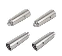 LuluDa Adaptateur XLR Mâle vers RCA Femelle 4 Pièces Convertisseur XLR vers RCA Connecteur Jack pour Connexion Audio Microphone