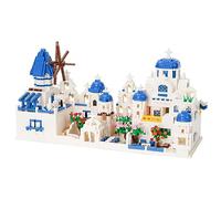 LULUFUN Lot de 4310 Blocs de Construction architecturaux - Mer Égée Santorini - Mini kit de Construction pour Adultes - Jouets Cadeaux pour Anniversaire, Noël, Nouvel an