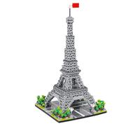 LULUFUN Mini Bloc de Construction Tour Eiffel, Kit de Blocs de modèle d'architecture célèbre, Ensembles de modèles de Collection à Construire, Cadeaux Jouets pour Enfants et Adultes 3585 pièces