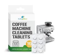 LULUGLITTER Tablettes de nettoyage pour machine à expresso compatibles avec Breville Barista Express, Gaggia, Delonghi, Jura, Philips, 16 languettes, élimine facilement les huiles de café