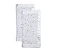 Lulujo Security Lovey Couvertures | Ensemble de Couverture de sécurité Unisexe en Mousseline de Coton Douce et Respirante avec Bordure en Satin Soyeux | Couverture réconfortante Neutre pour Filles et