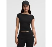 lululemon - Align Scoop-Back Short-Sleeve Shirt B-D Cups pour Femmes - Noir - Taille 12