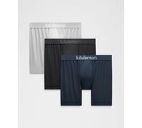 lululemon - Boxer Always in Motion Lot de 3 pour Hommes - 13 cm - Noir/Bleu - Taille L